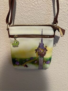 Rapunzel Tower Crossbody Bag - White and Brown Disney Loungefly
